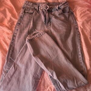 SHEIN Light Blue Straight Leg Jeans